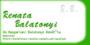 renata balatonyi business card